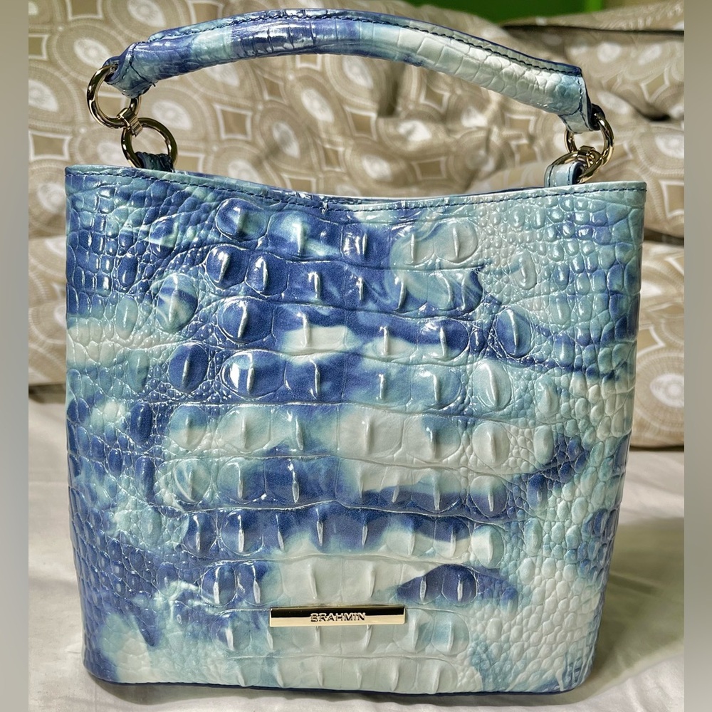 Brahmin Mini Amelia Melbourne in Chambray with matching Ady wallet